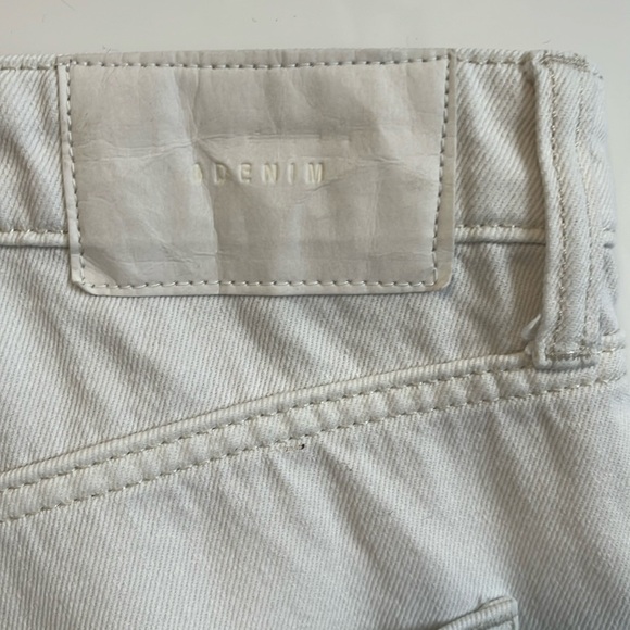 H&M Relaxed Wide Leg High Waist White Denim Jeans, Size 14 - Picture 2 of 11